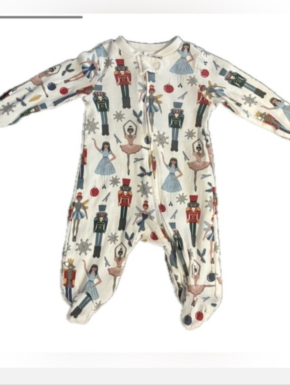 Little Planet Organic by Carters Nutcracker-Themed Christmas Onesie-3 MO